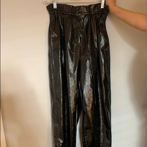aritzia black leather pants